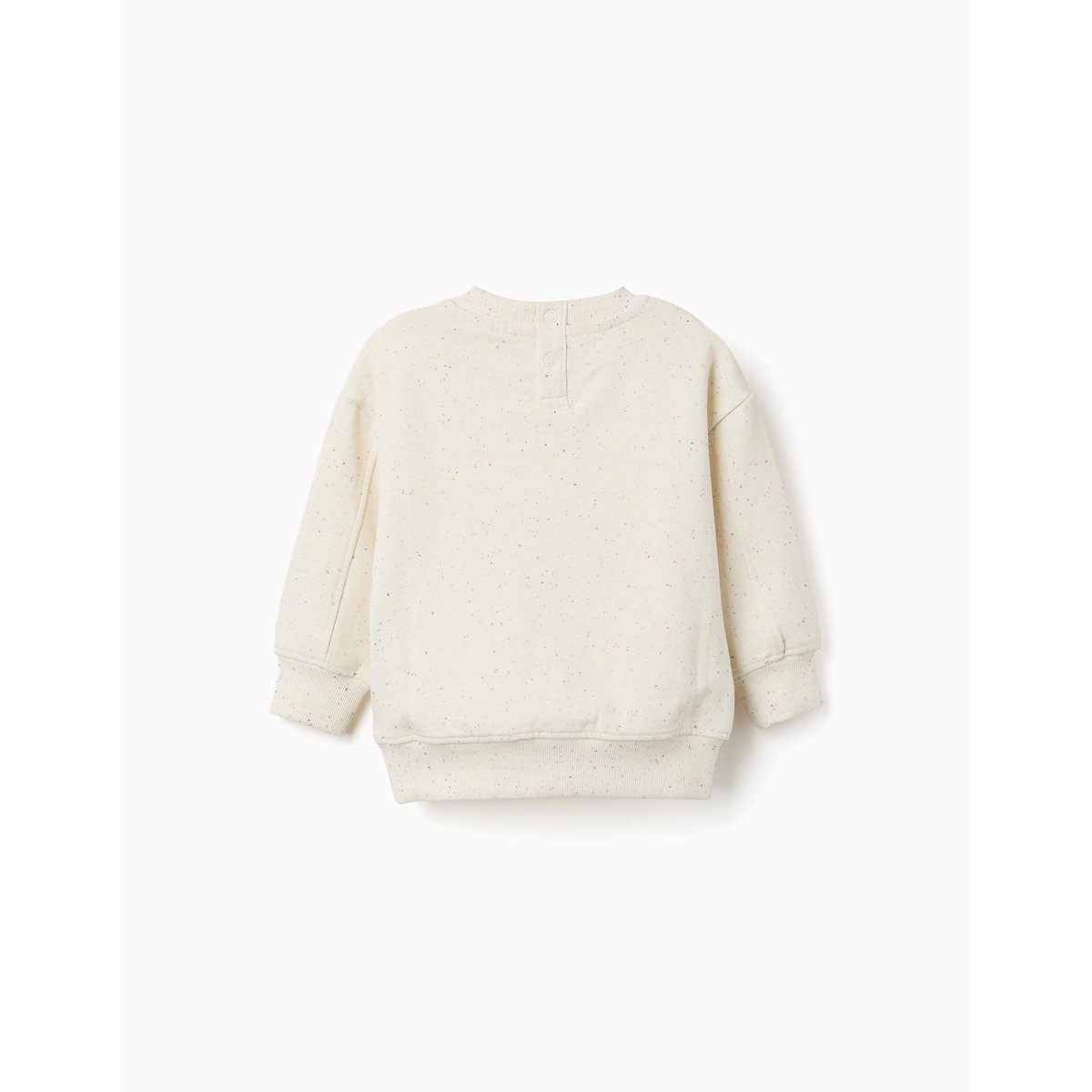 Sweat en coton avec fils colorés blanc, ZIPPY