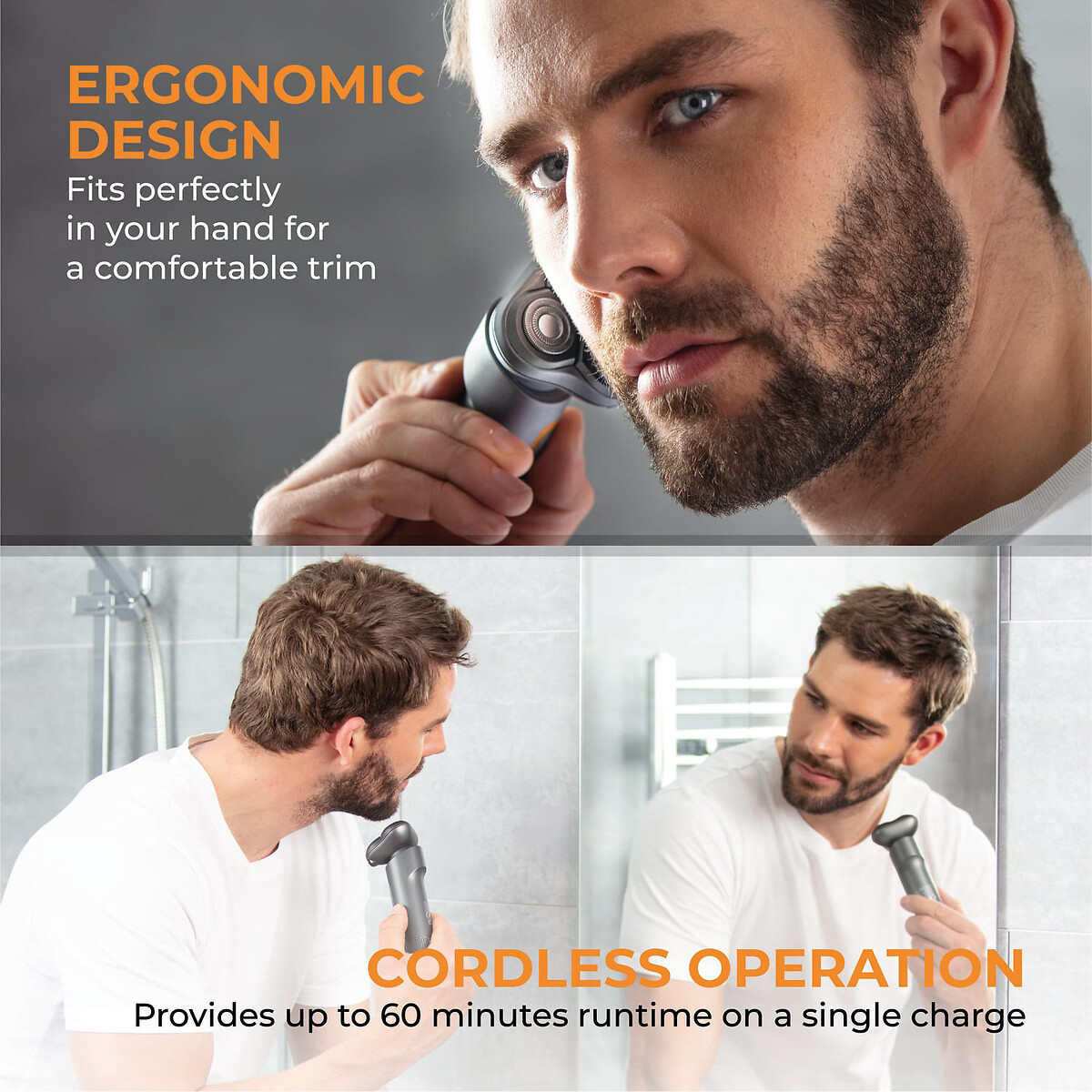 Titan Men's 3-in-1 Cordless Shaver Set - C81085ORG titanium, CARMEN