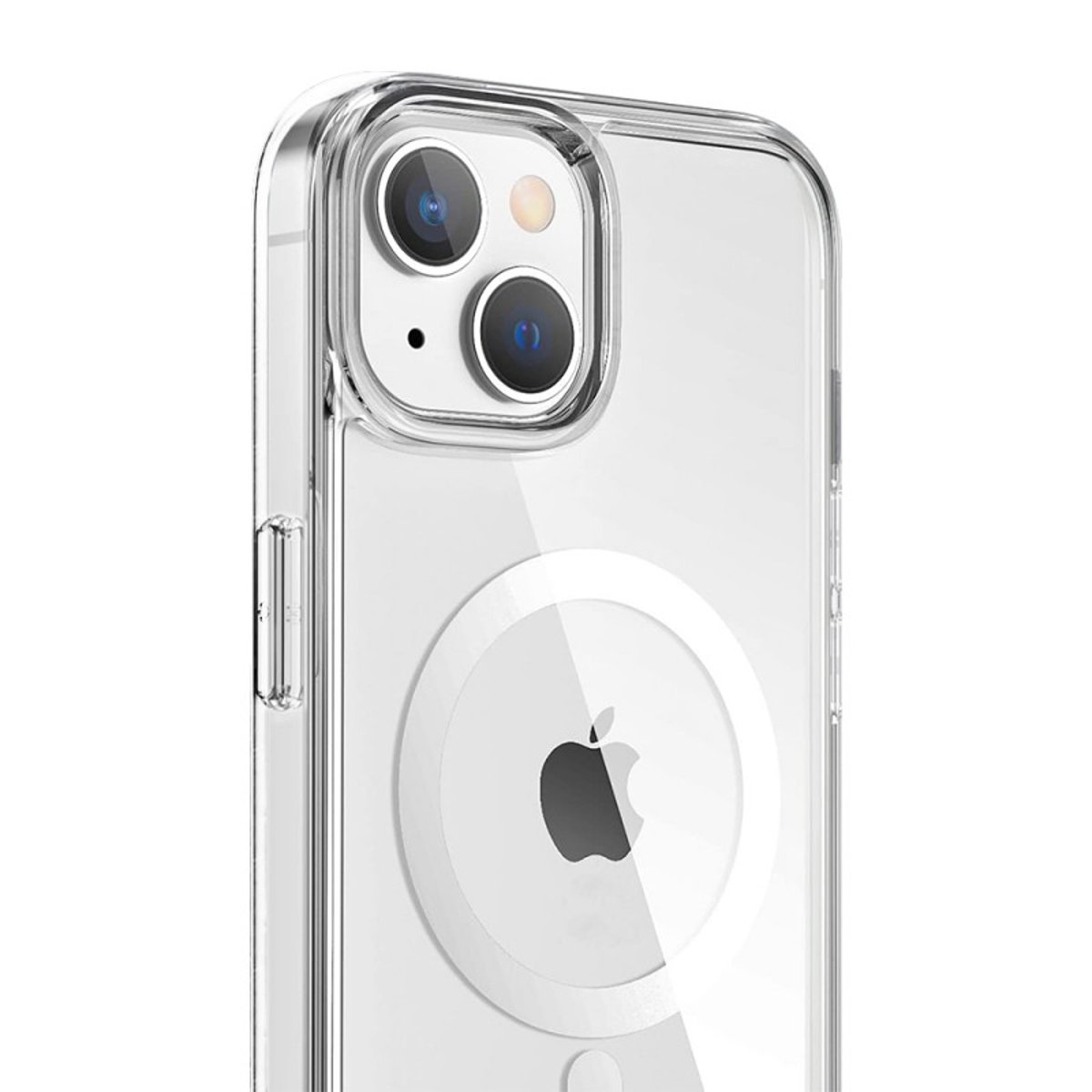 Coque Anti-choc compatible Magsafe pour iPhone 14 Plus Transparente + 2 protections écran et 2 protections objectif caméra transparent, EVETANE