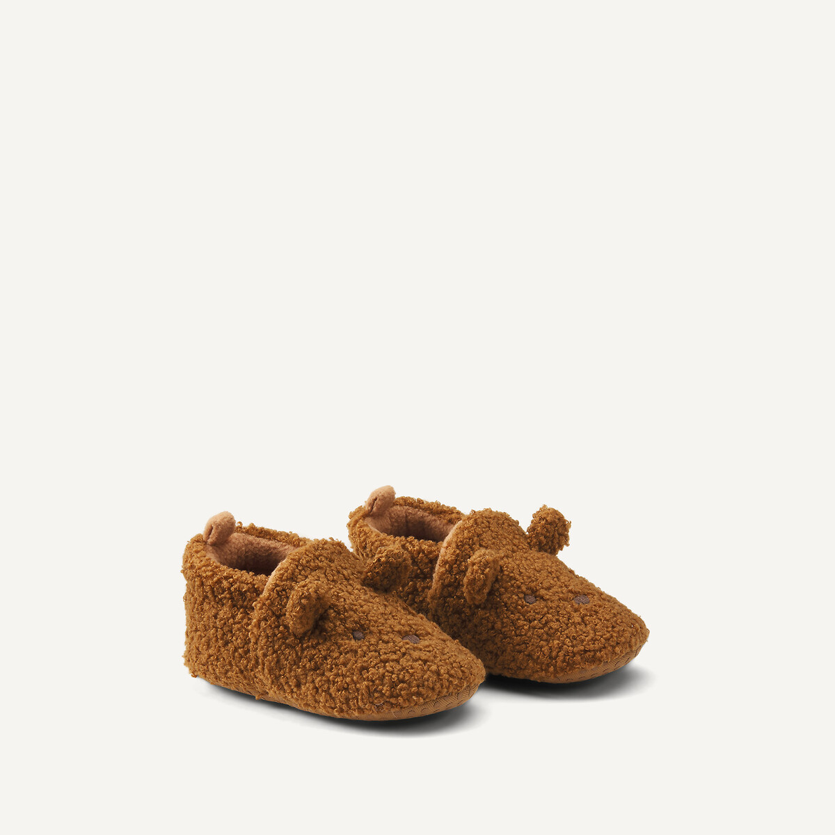 Kids Sherpa Soft Slippers brown, LA REDOUTE COLLECTIONS