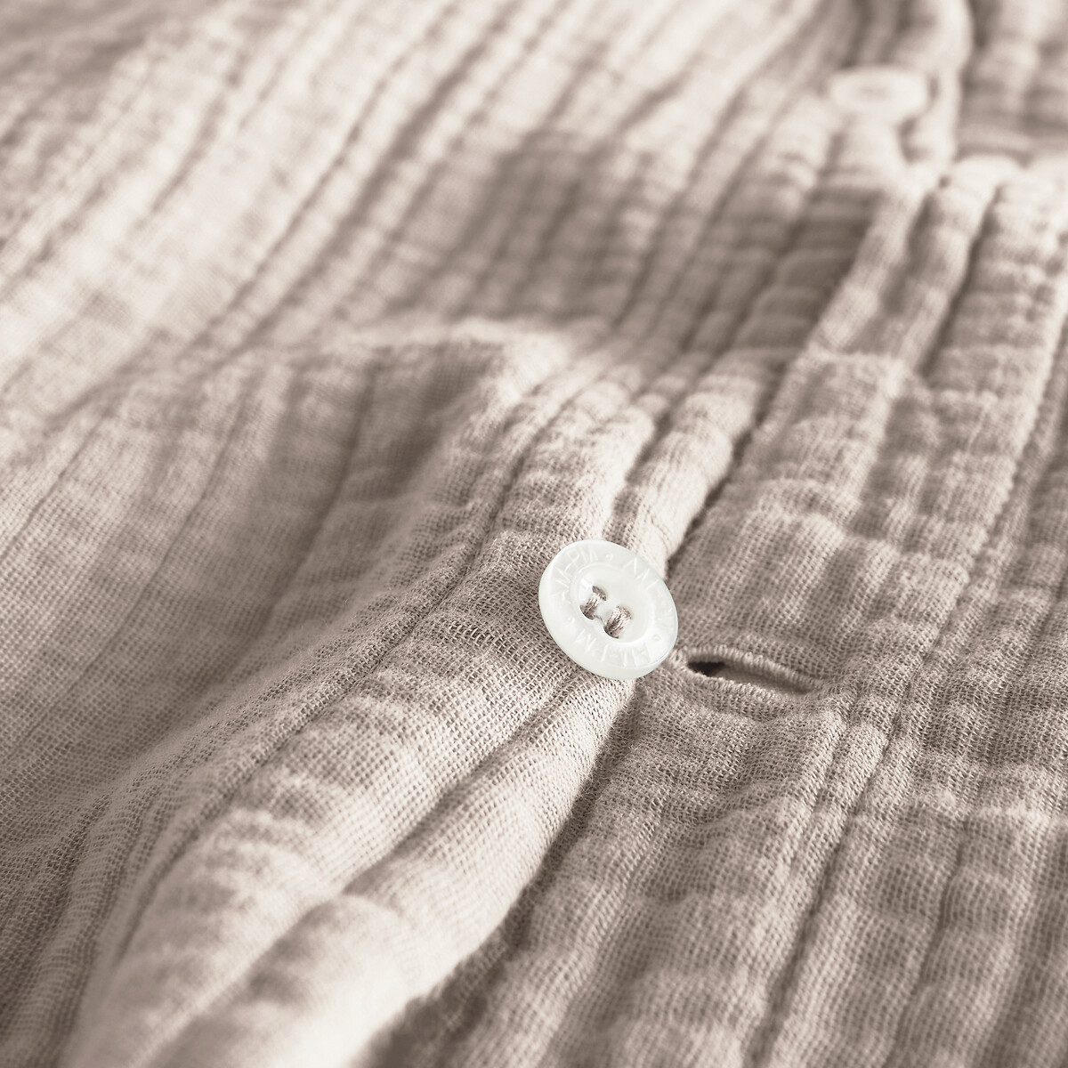 Housse de couette enfant gaze de coton bio, Yafa gris nuage, AM.PM