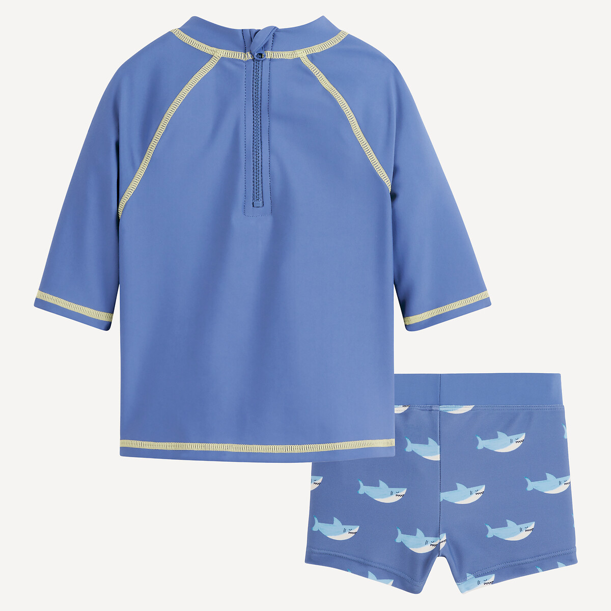 Ensemble de bain T-shirt protection UV et short bleu, LA REDOUTE COLLECTIONS