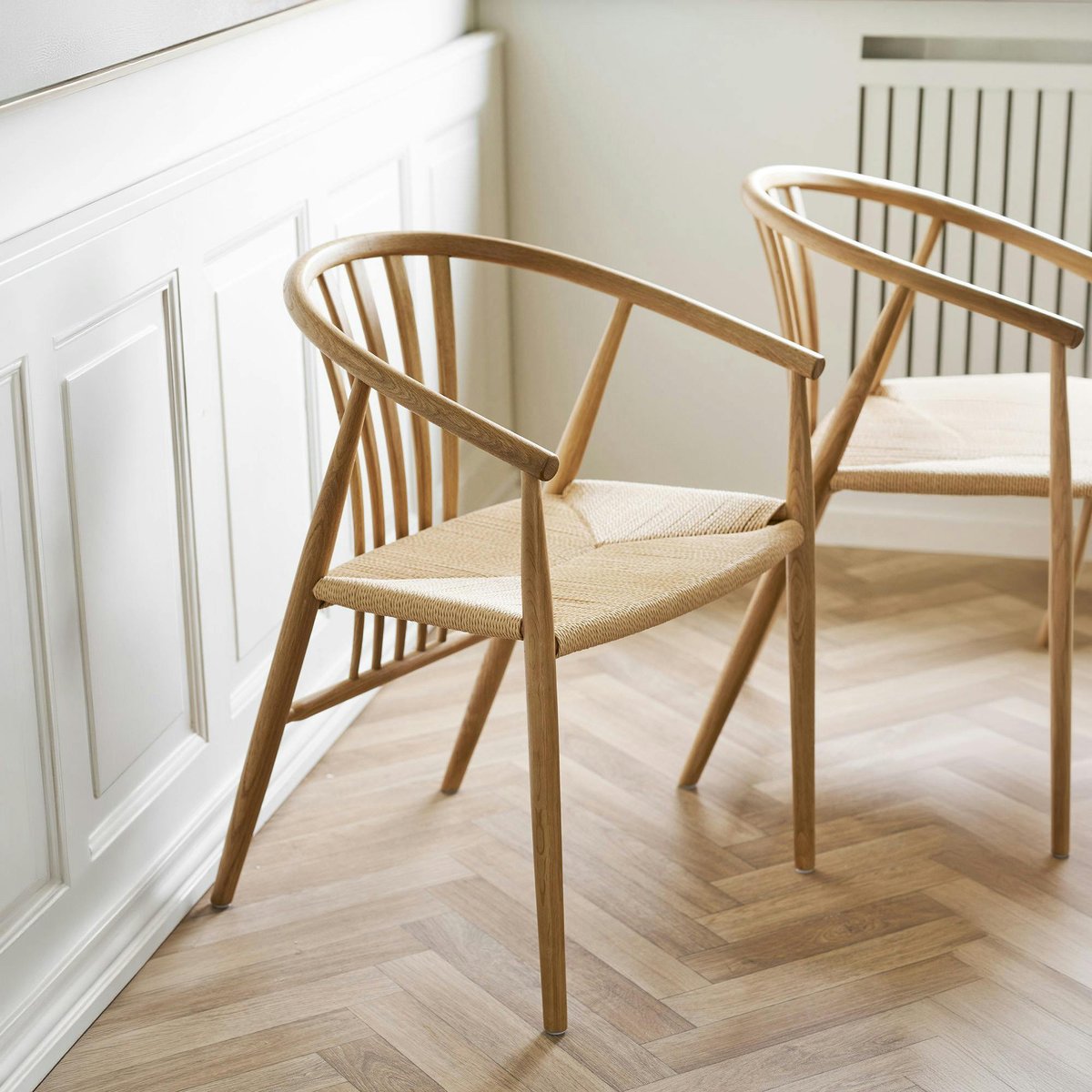 Chaise vintage bois et rotin BERLIN bois clair, PIER IMPORT