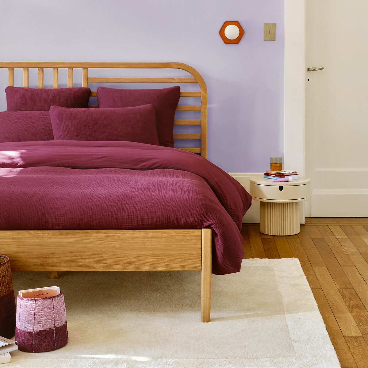 Chevet pied cannelé laqué, Tamita beige, LA REDOUTE INTERIEURS