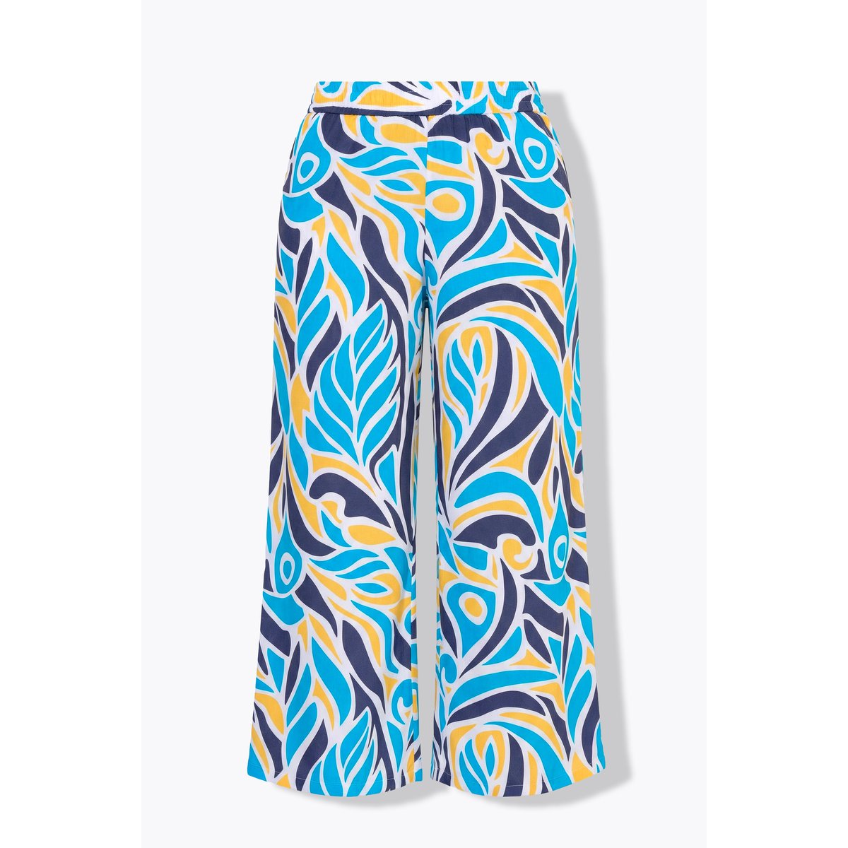 Pantalon large à ceinture élastique aqua turquoise, ULLA POPKEN