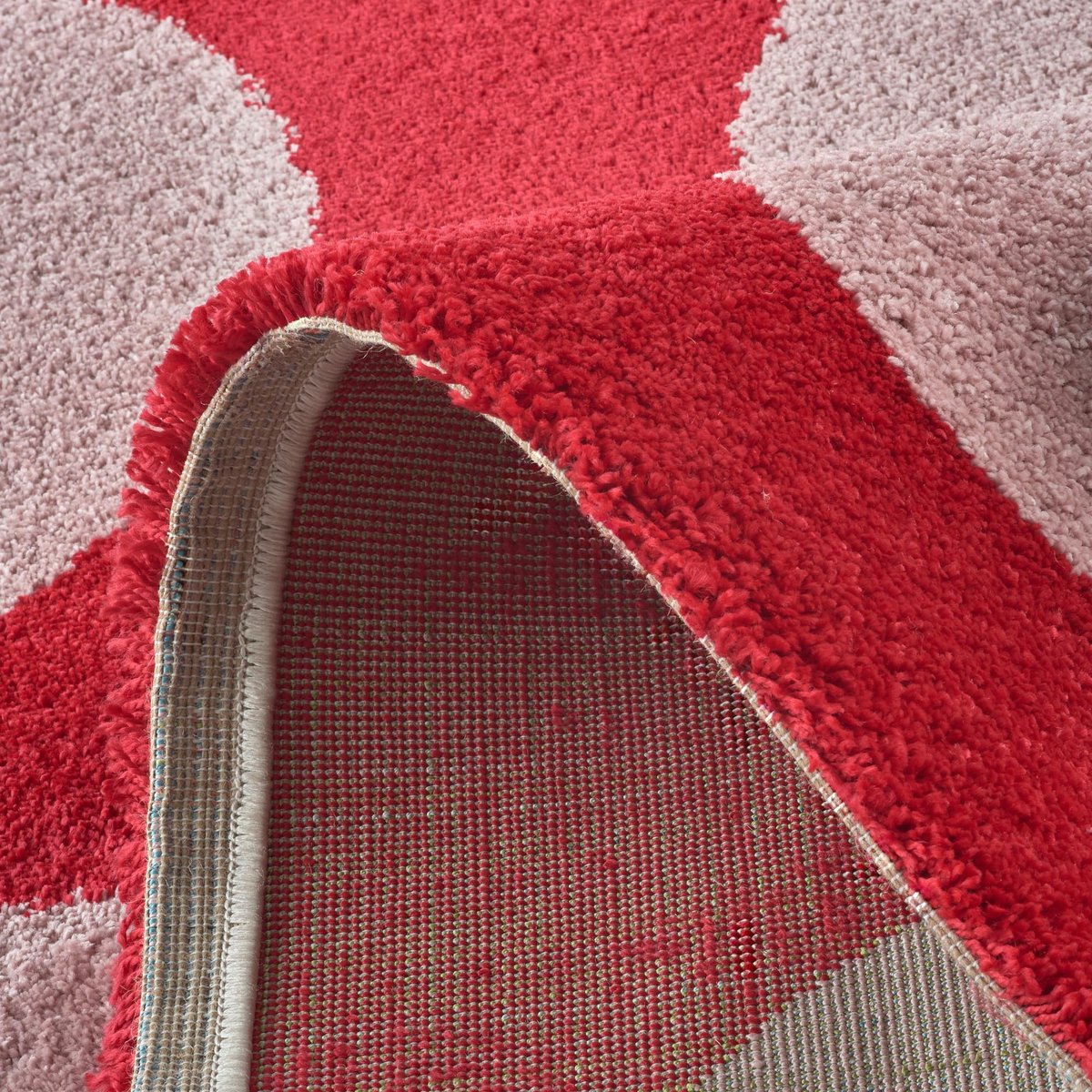 Tapis de salon style année 70 GROOVY rouge, NAZAR RUGS