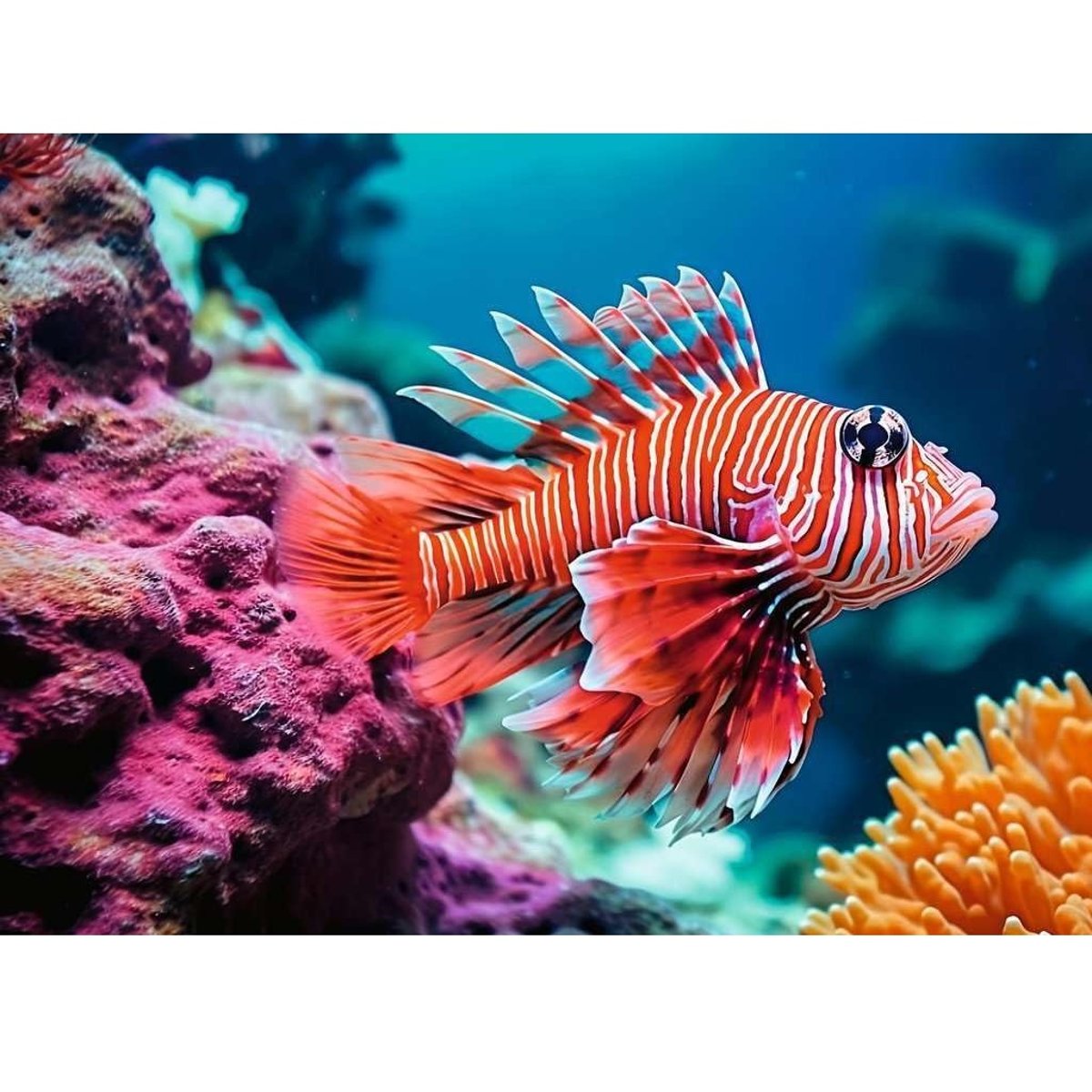 Puzzle Poisson lion 500 pièces blanc, RAVENSBURGER