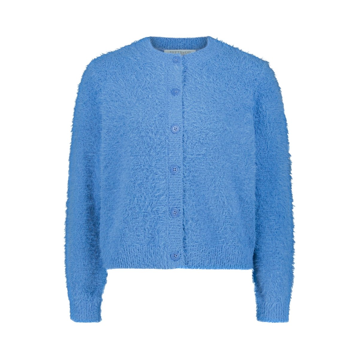 Cardigan en maille à teneur en fil fantaisie azurine, BETTY & CO
