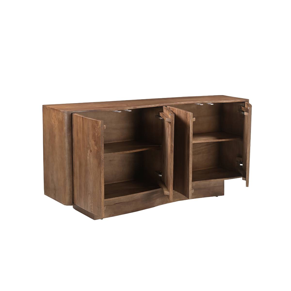 Buffet 4 portes en bois de manguier ERYNDEL bois foncé, MADE IN MEUBLES
