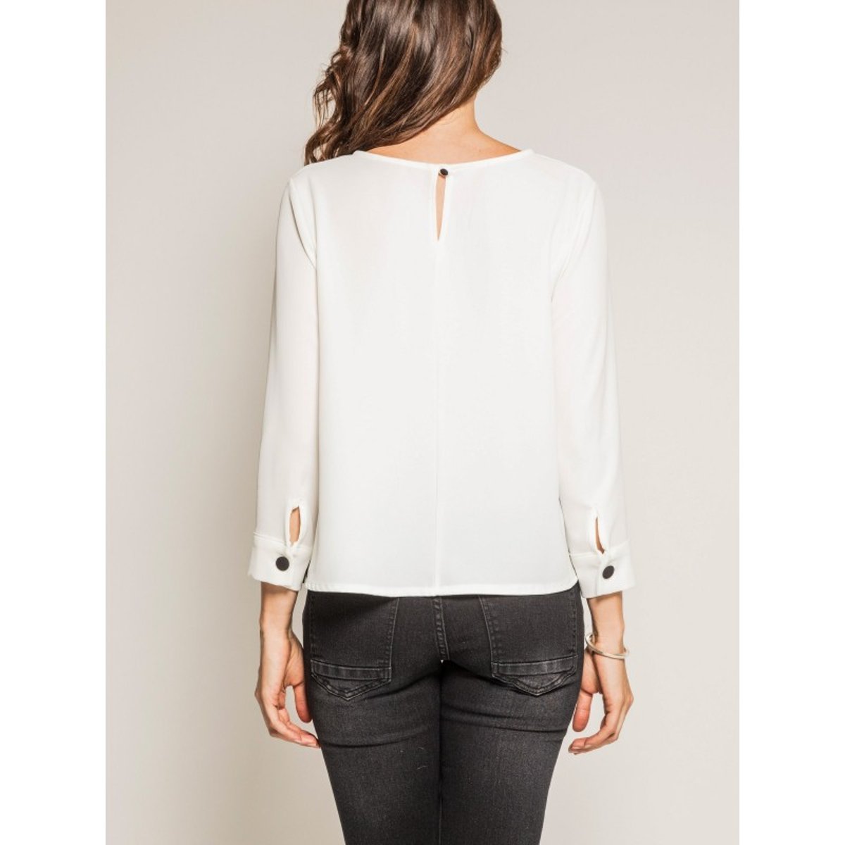 Blouse Manches 3/4 Orkie blanc, DONA LISA