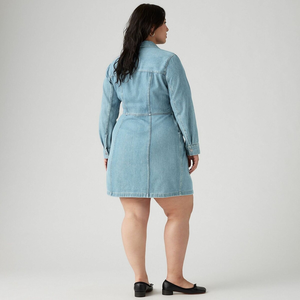 Vestido estilo camisa, em ganga plant pause, LEVI’S PLUS
