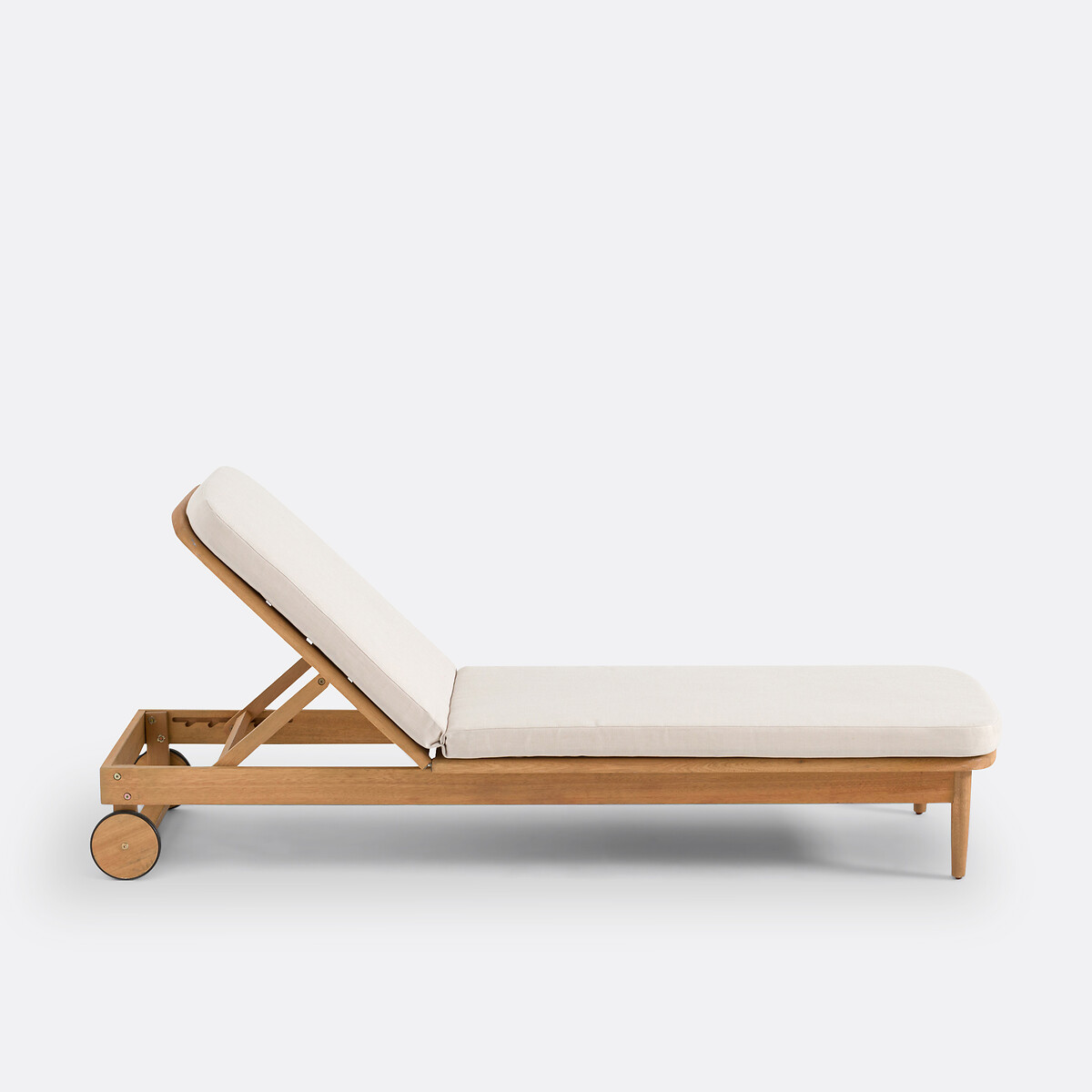 Lettino prendisole in eucalipto, Oliver beige, LA REDOUTE INTERIEURS