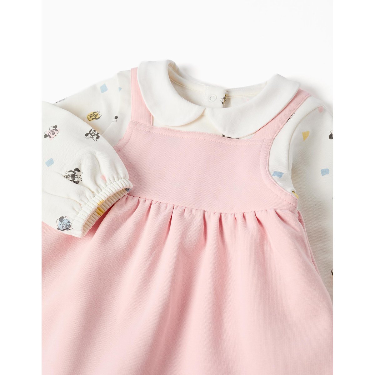 Robe à manches longues en coton peigné avec Minnie rose, ZIPPY