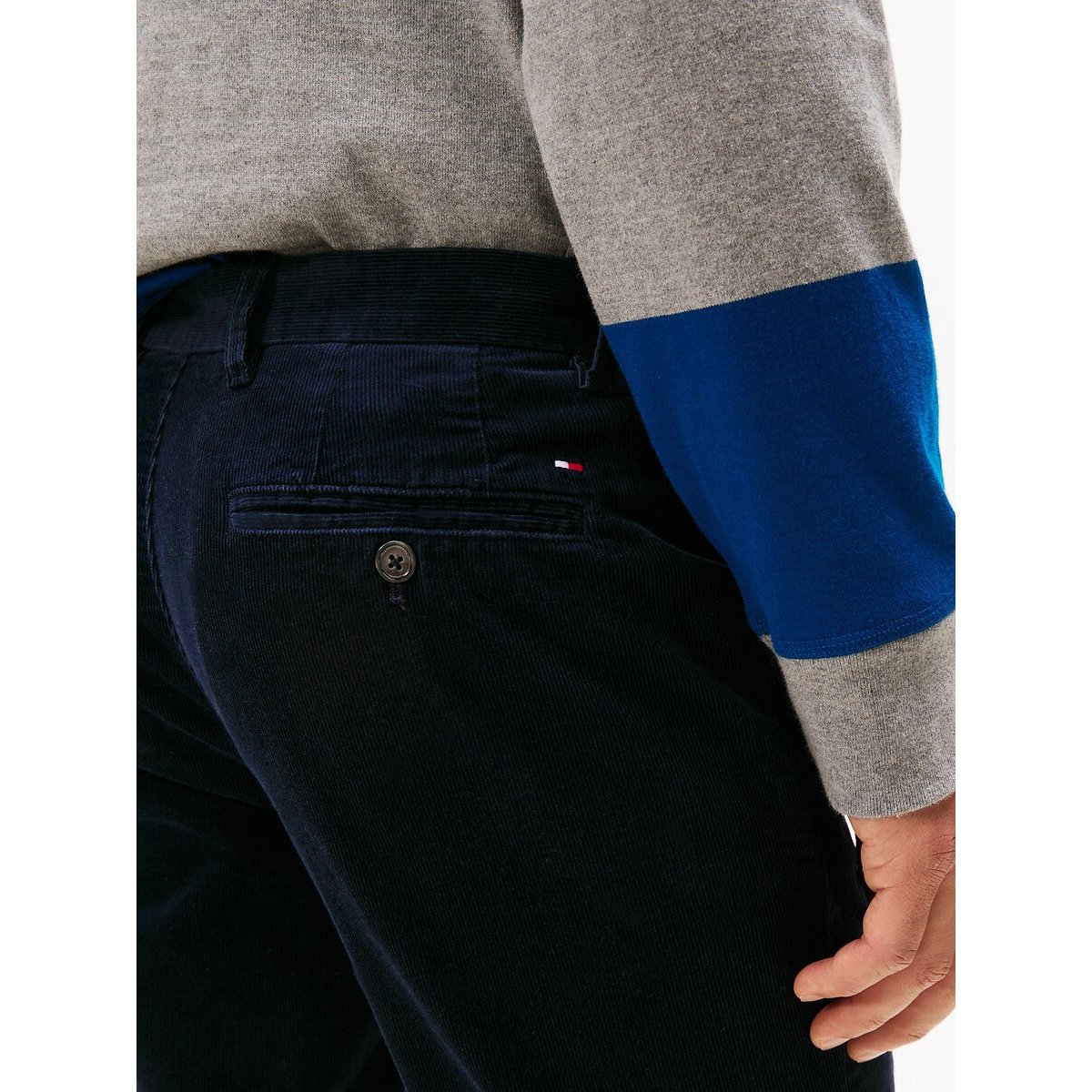 Pantalon chino Denton velours bleu, TOMMY HILFIGER
