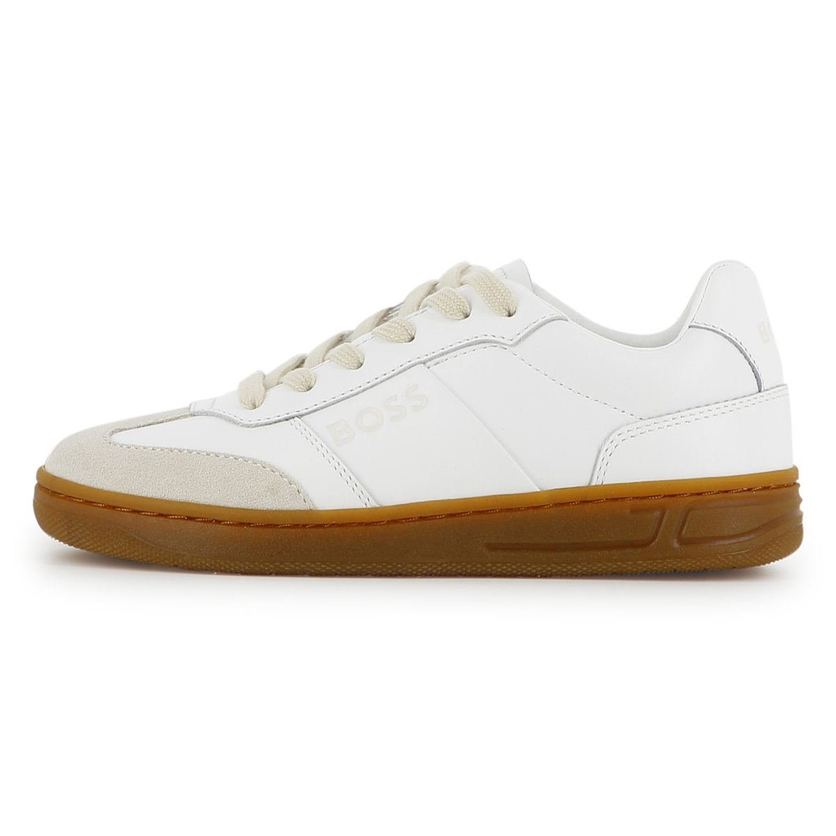Baskets basses à lacets blanc, BOSS KIDSWEAR