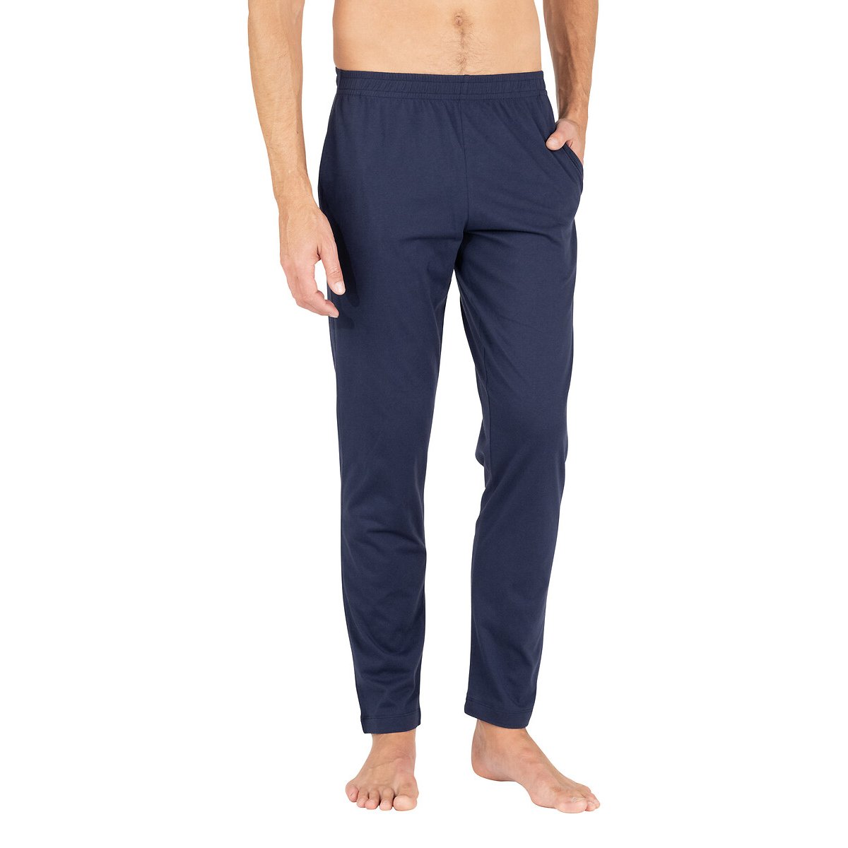 V-neck pyjamas with striped top navy blue, EMINENCE