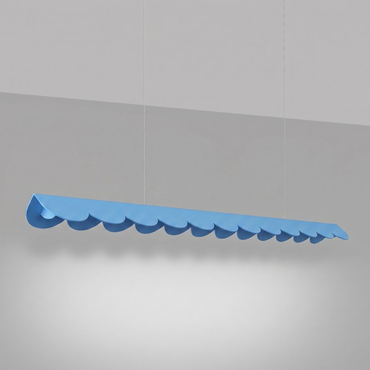 Suspension Aluminium Bleu LED 1 Biscuit bleu, EDEN