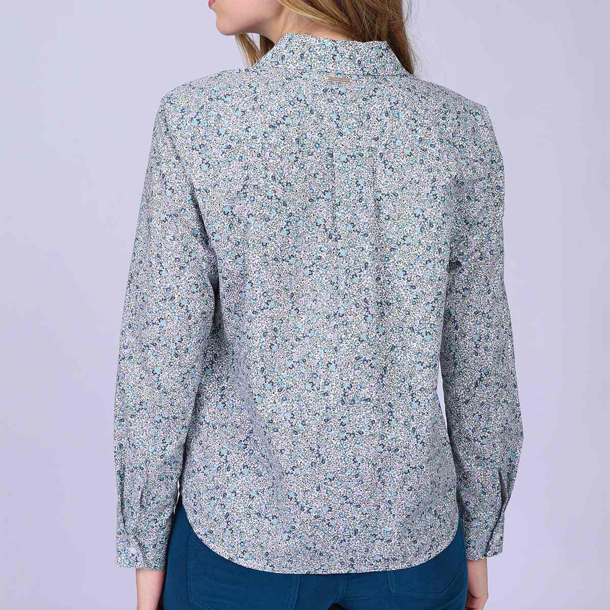 Chemise Emilia bleu glacier, MISE AU GREEN