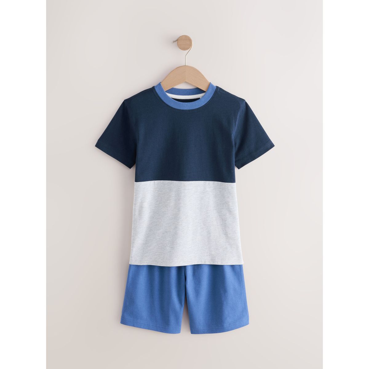 Pyjama short, lot de 3 bleu marine/gris, NEXT
