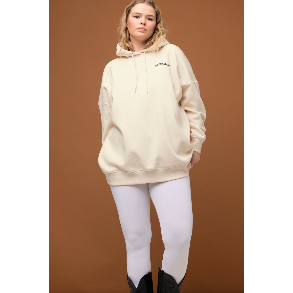 Legging, jersey, taille haute blanc neige, STUDIO UNTOLD
