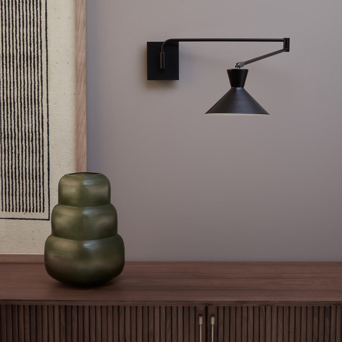 Voltige Contemporary Articulated Metal Wall Light black, AM.PM