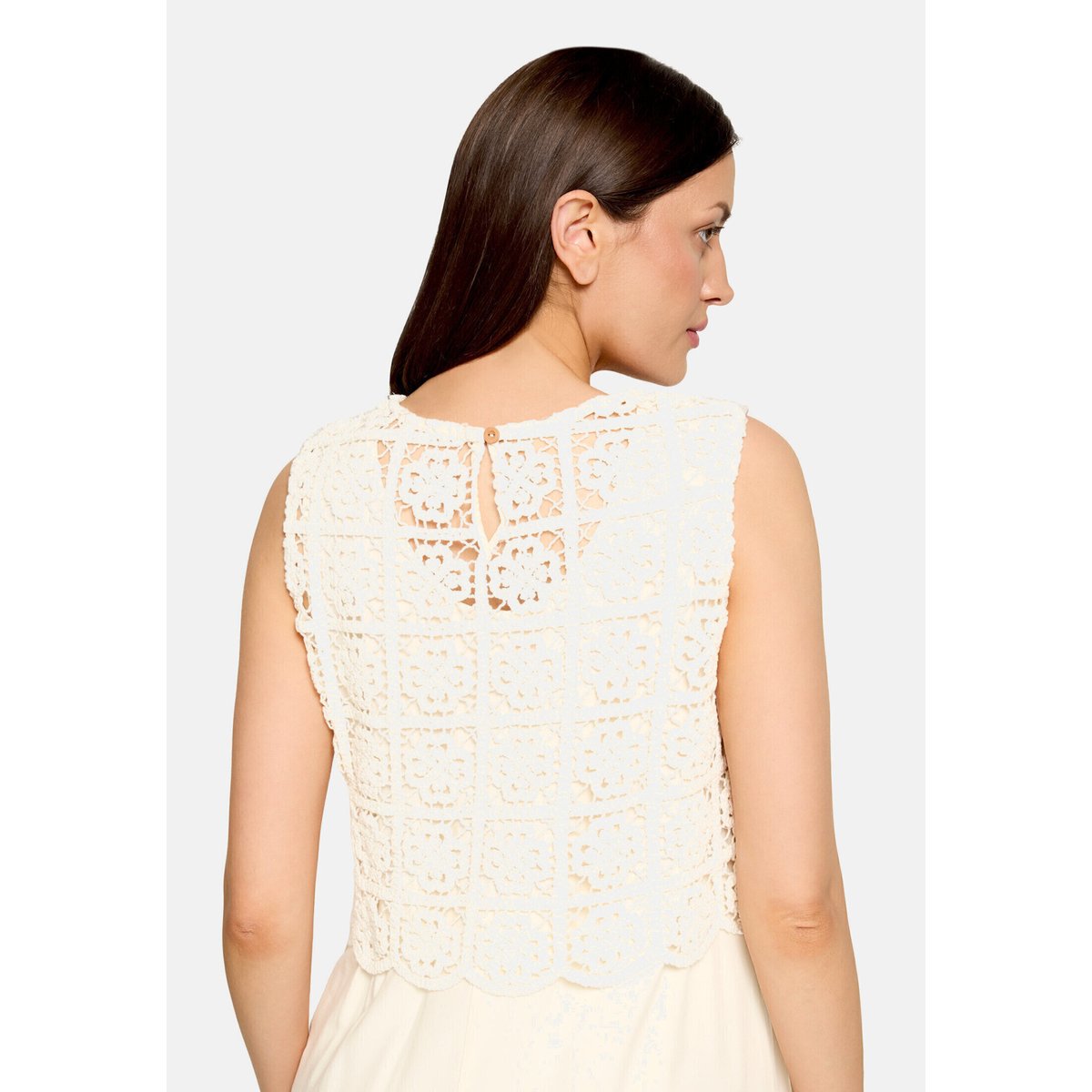 Robe casual à broderies eggnog, CARTOON
