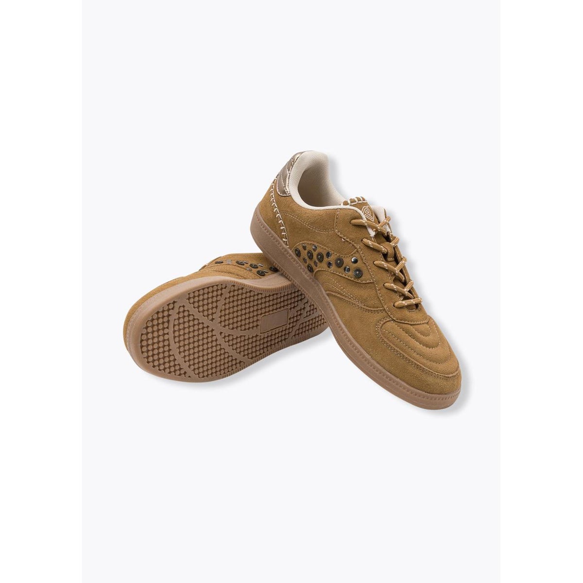 Baskets cloutées camel, PROMOD