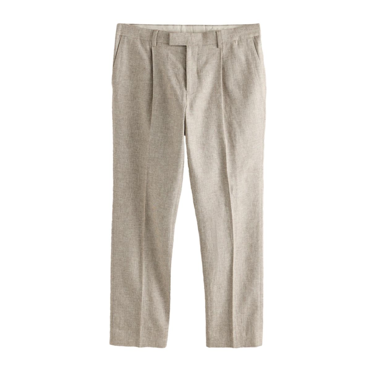 Pantalon habillé texturé avec lin grège, NEXT
