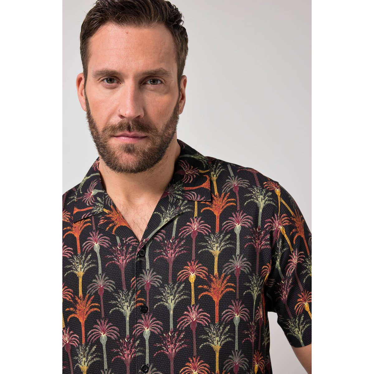 Chemise imprimé floral noir, JP1880