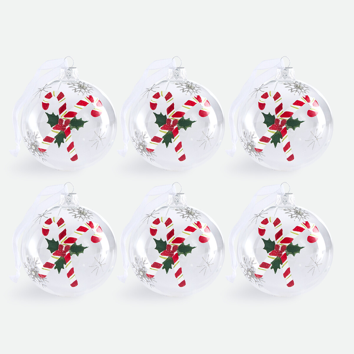 Lot de 6 boules de Noël en verre, CASPAR transparent, LA REDOUTE INTERIEURS