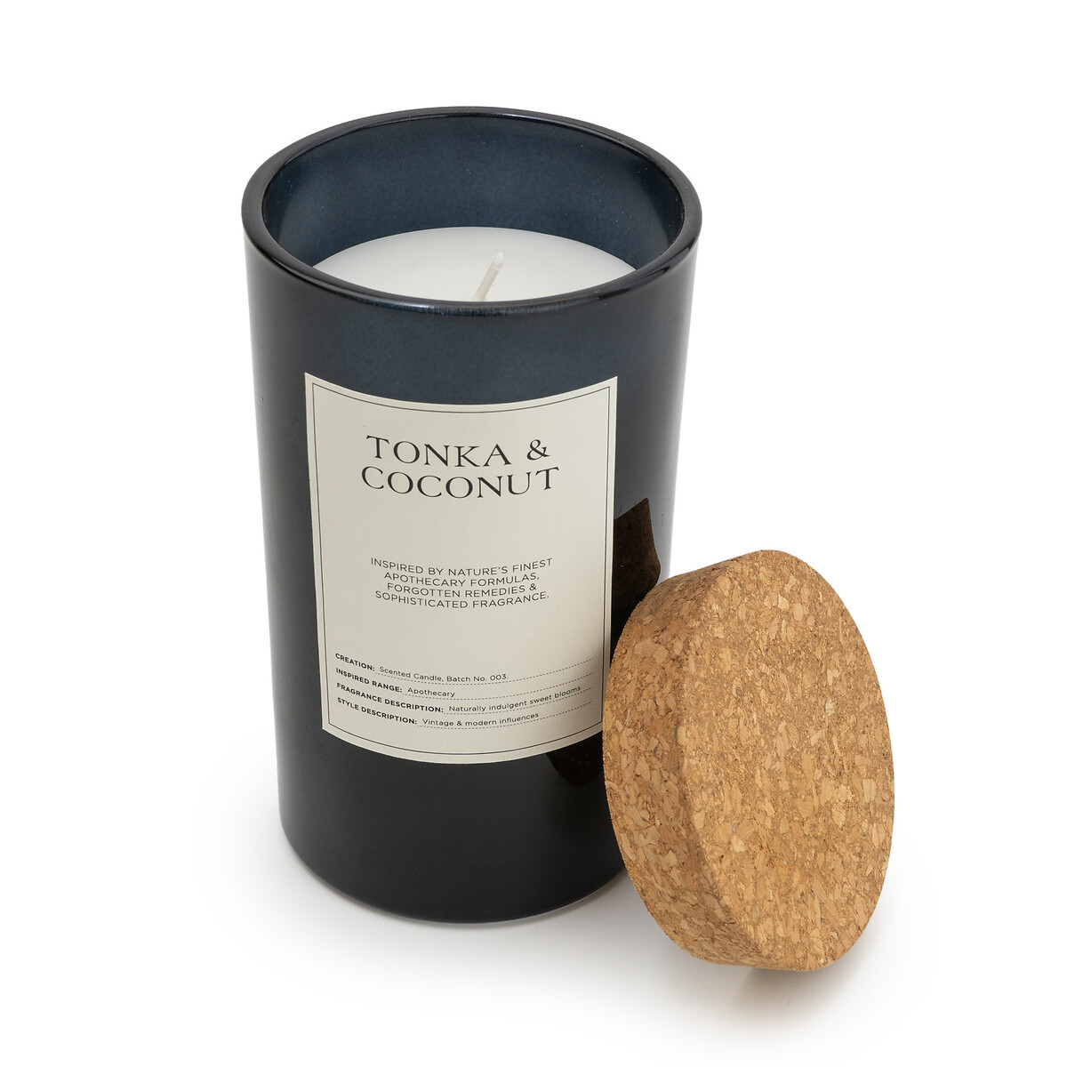 Apothecary Tonka & Coconut Jar Candle black, SO'HOME