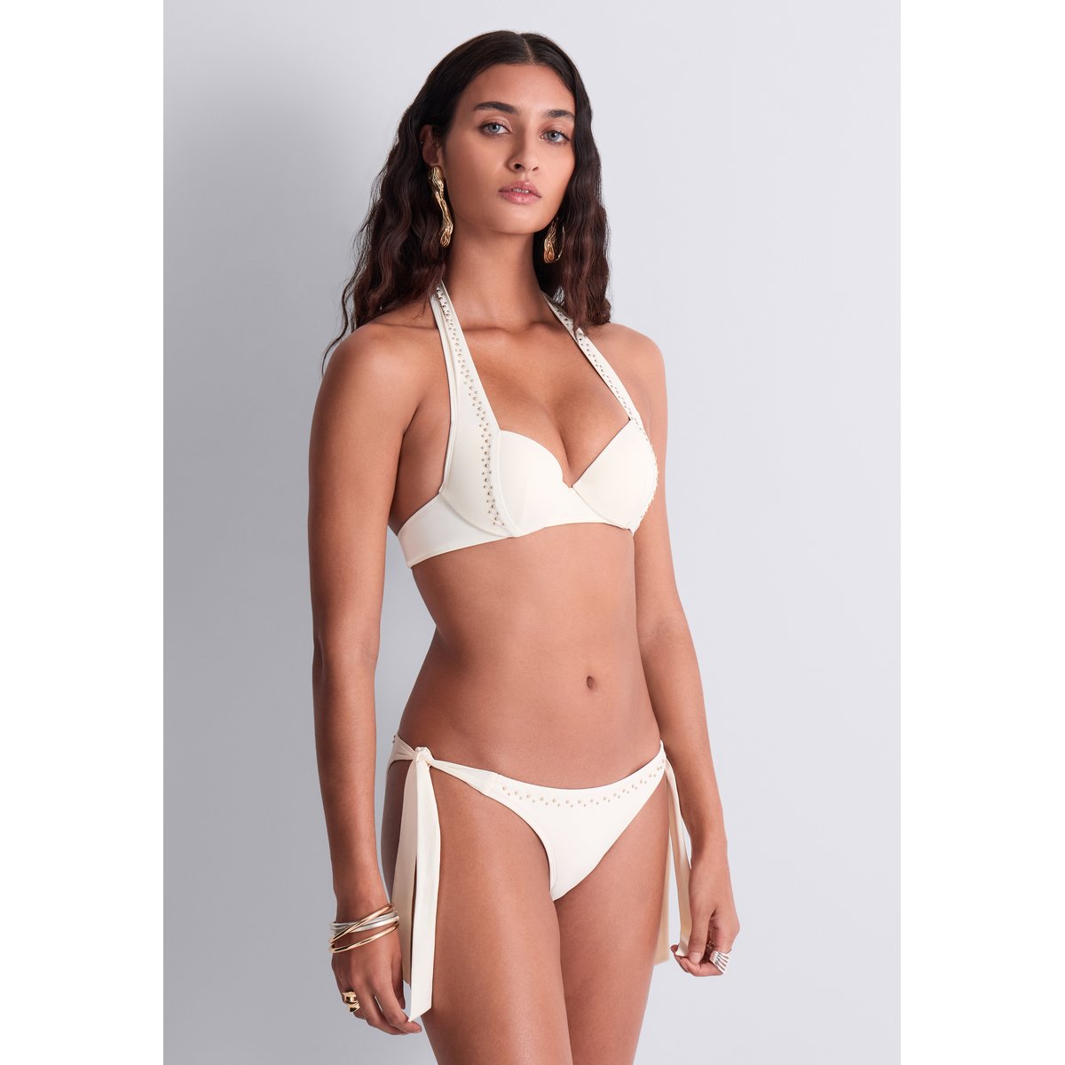 Bas de maillot de bain taille basse Summer Stars blanc, AUBADE