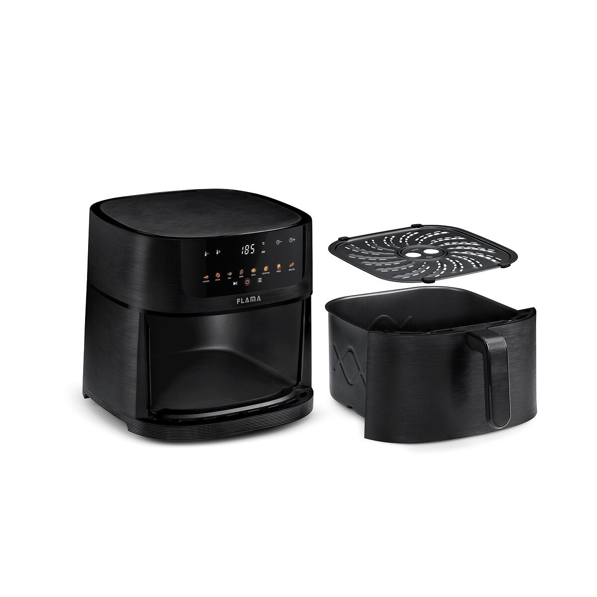 Fritadeira Sem Óleo Air Fryer 8L 648FL, FLAMA preto , FLAMA