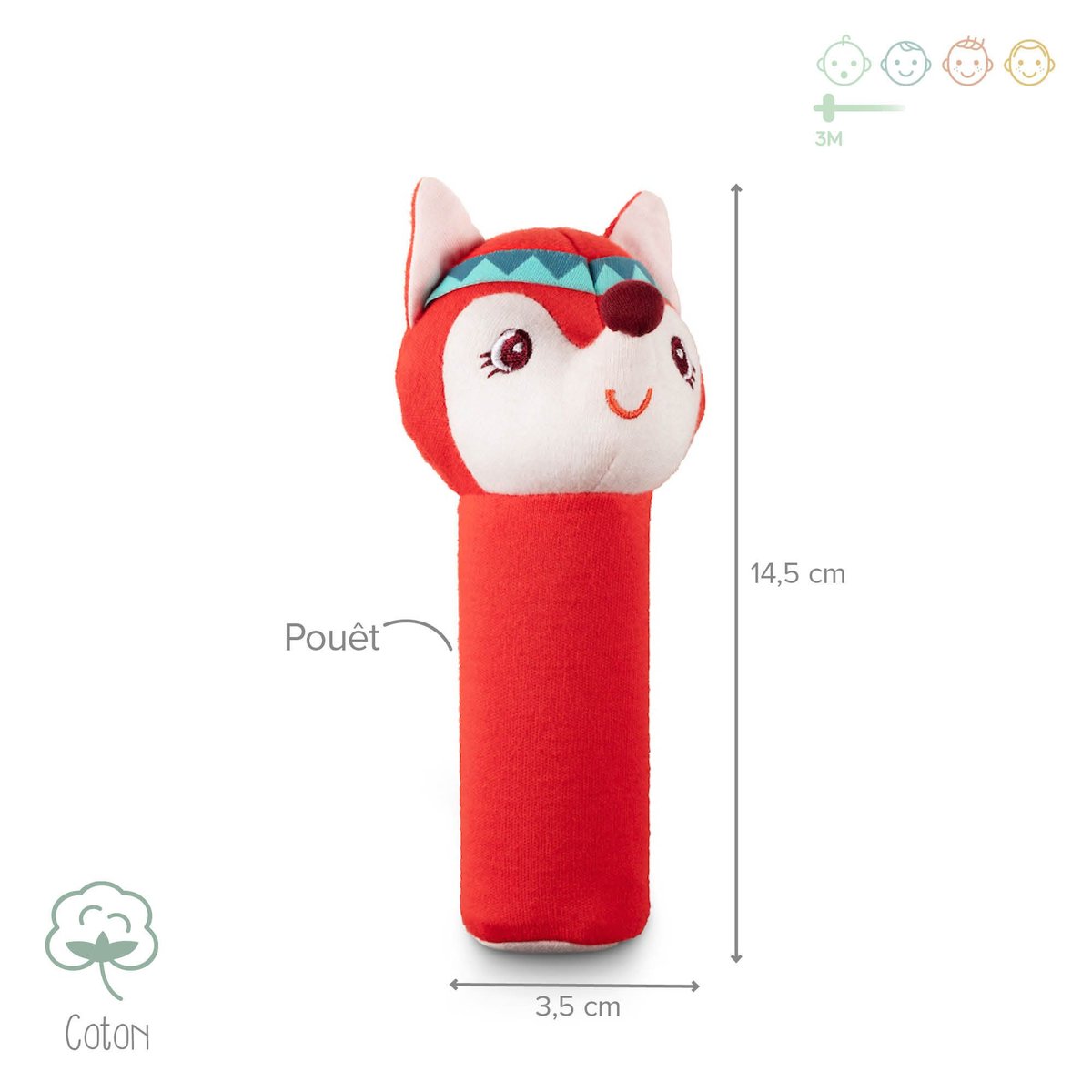 Hochet pouêt-pouêt rouge, LILLIPUTIENS