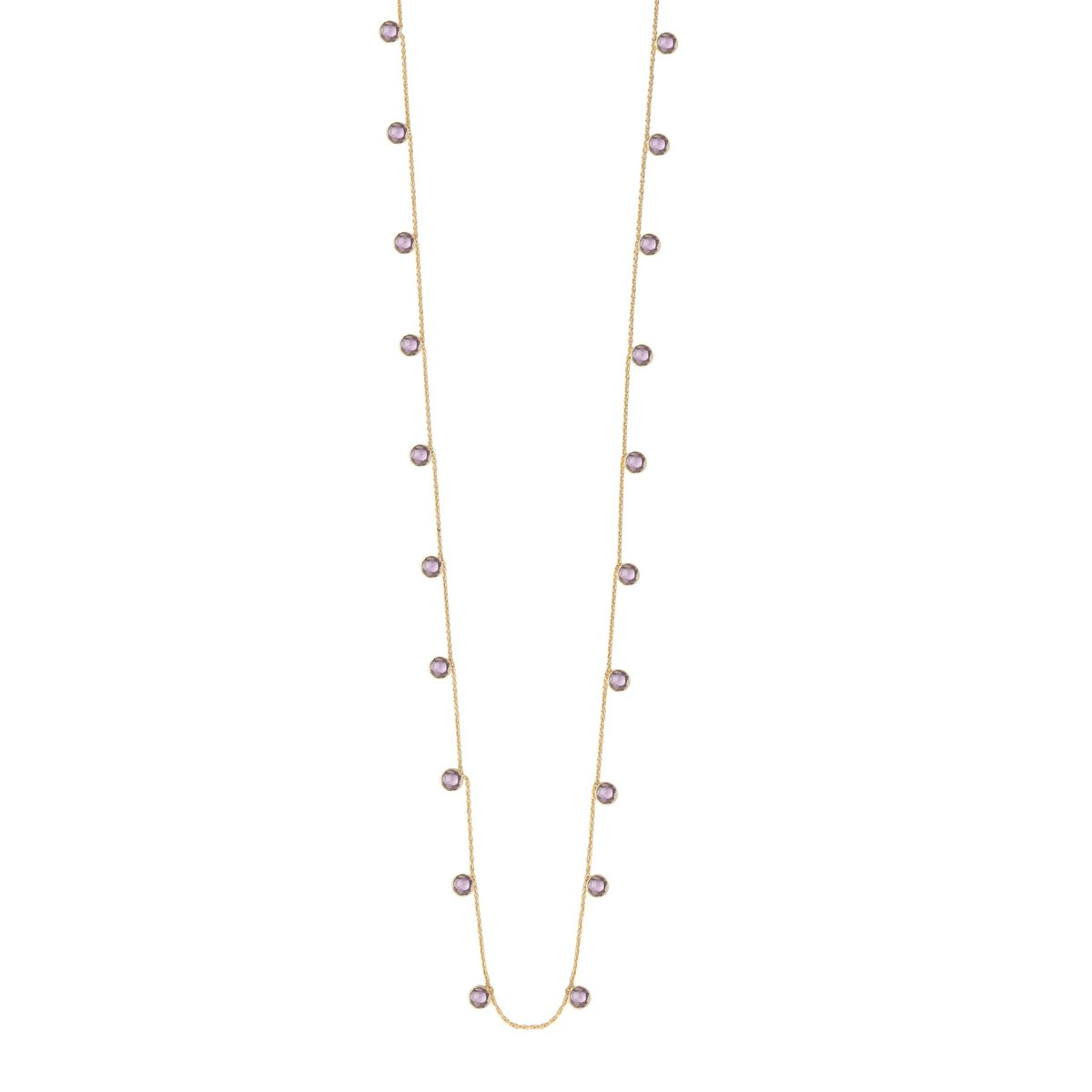 Collier sautoir moorea amethyste violet, CAROLINE NAJMAN