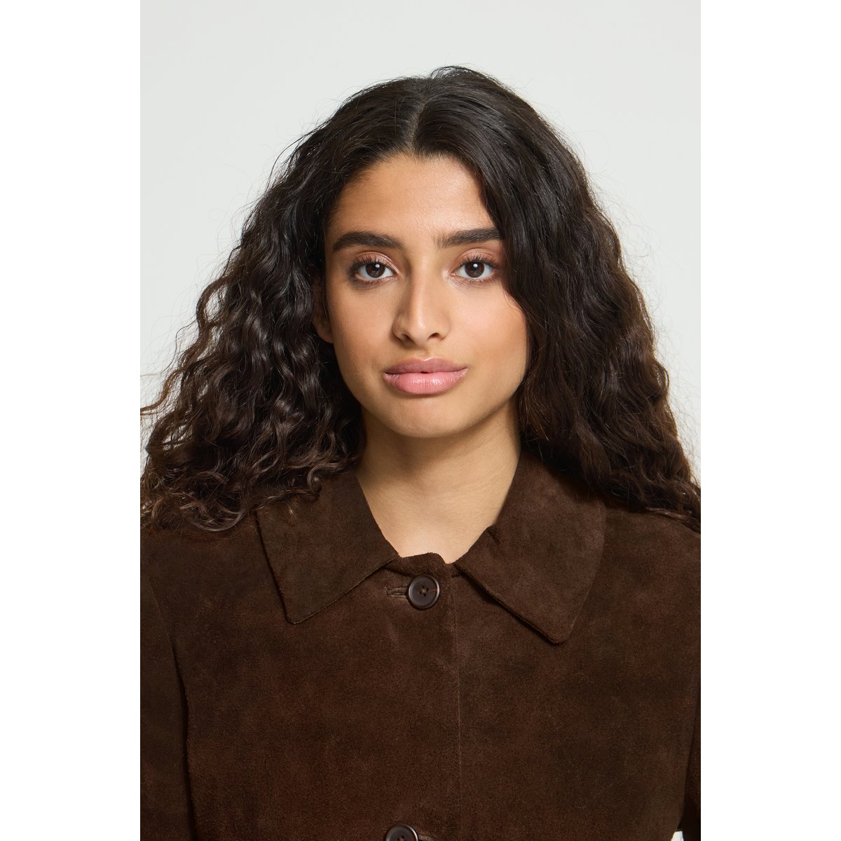 Veste en cuir marron coffee bean, ICHI