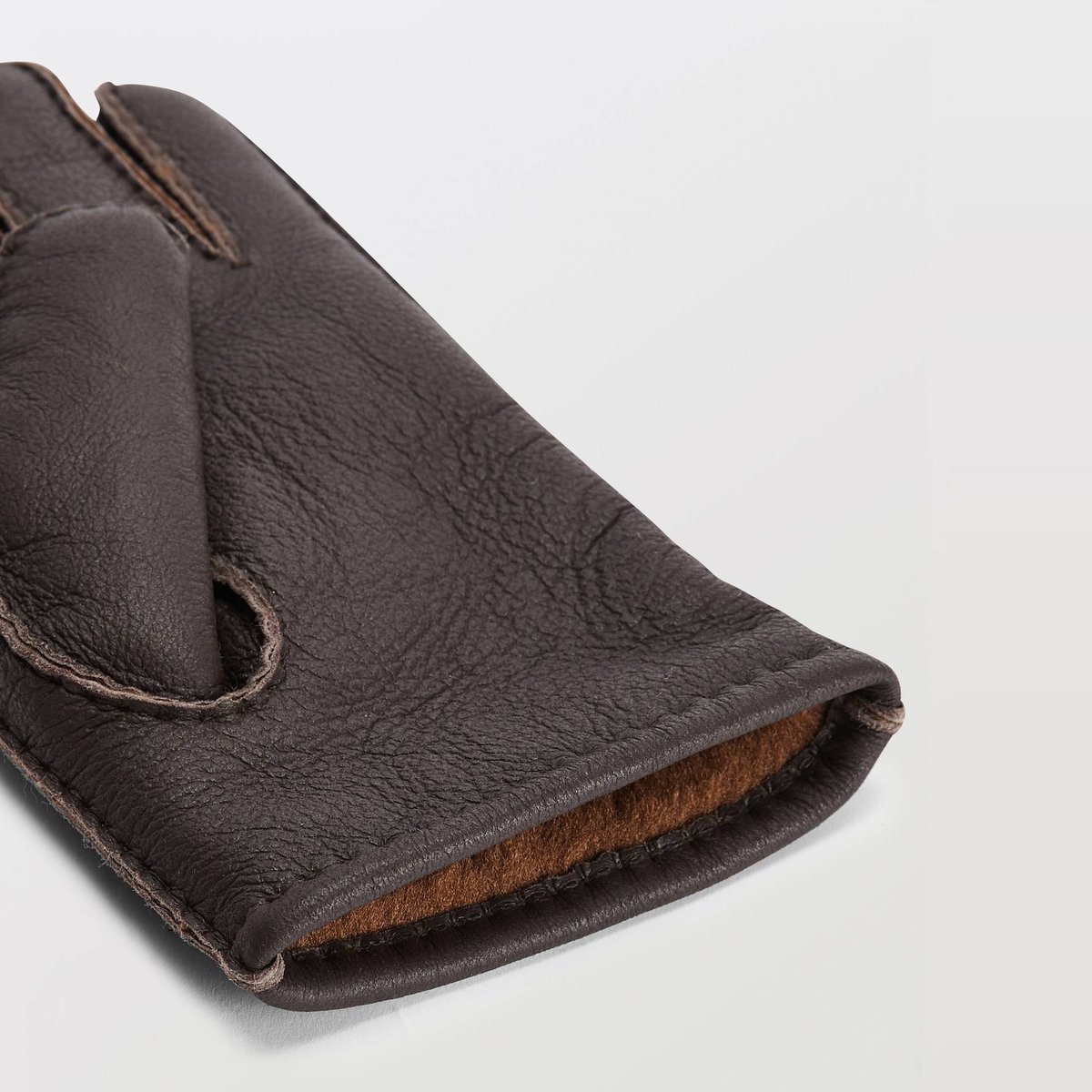 Gants fourrés en cuir arbre, MONOPRIX