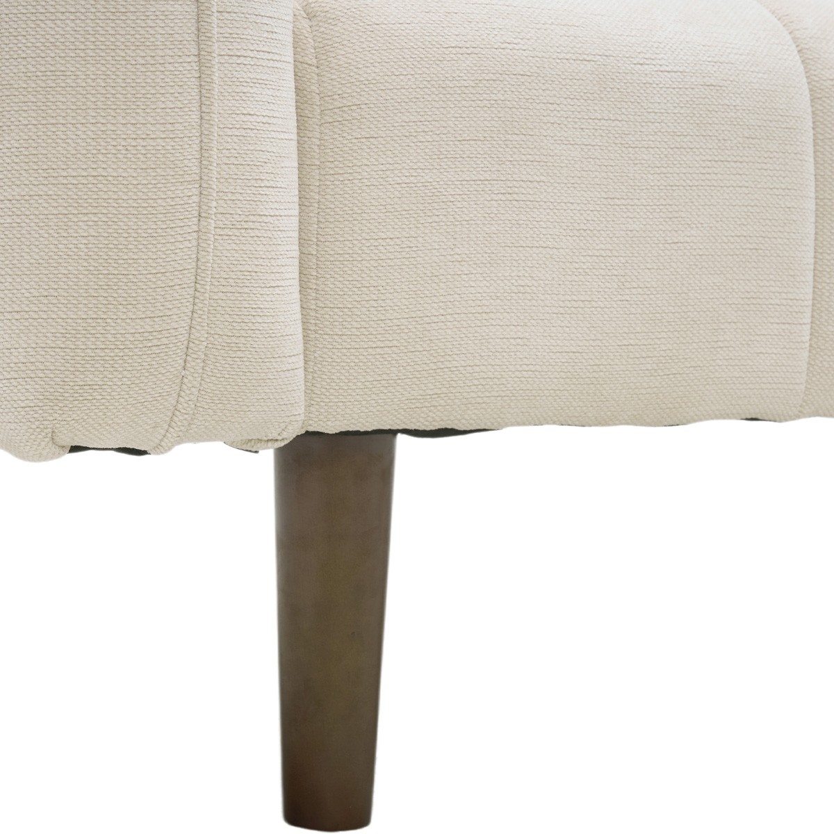 Canapé convertible 3 places en tissu chenille - PAVIA beige, HOMIFAB