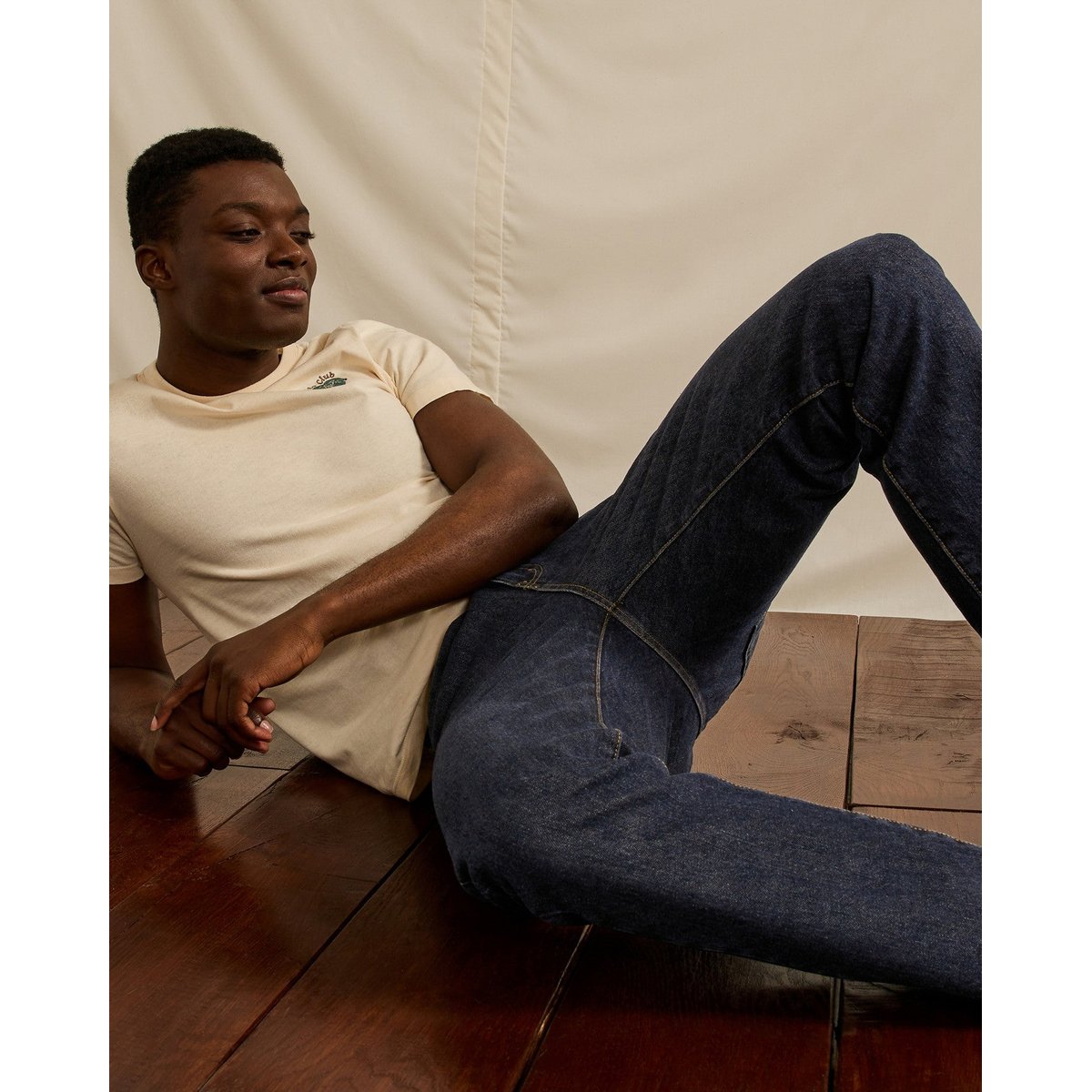 Jean coupe fuselée coton DENIM TAPERED bleu, FAGUO