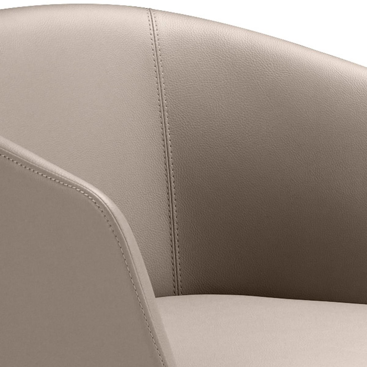 Tabouret en similicuir gris gris | marron, ANGEL CERDA