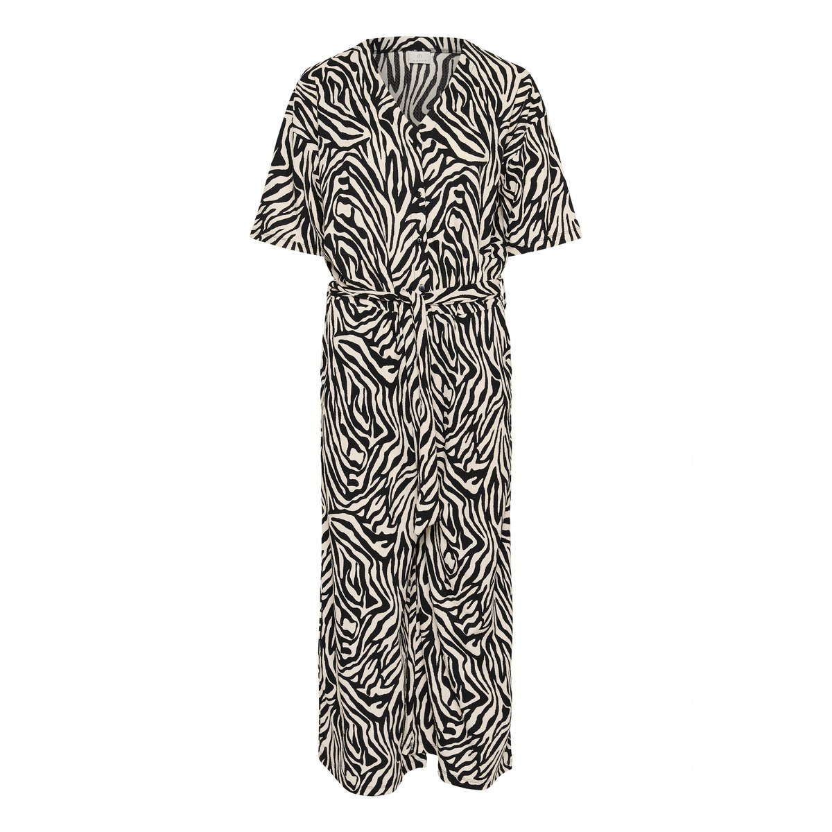 Jumpsuit beige moonstrucj/noir graphic, KAFFE
