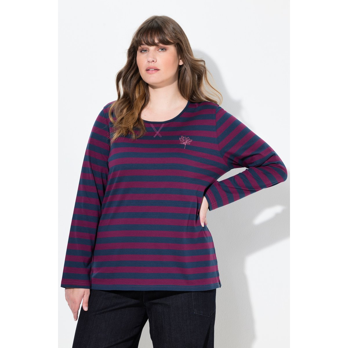 T-shirt à rayures baies de forêt, ULLA POPKEN