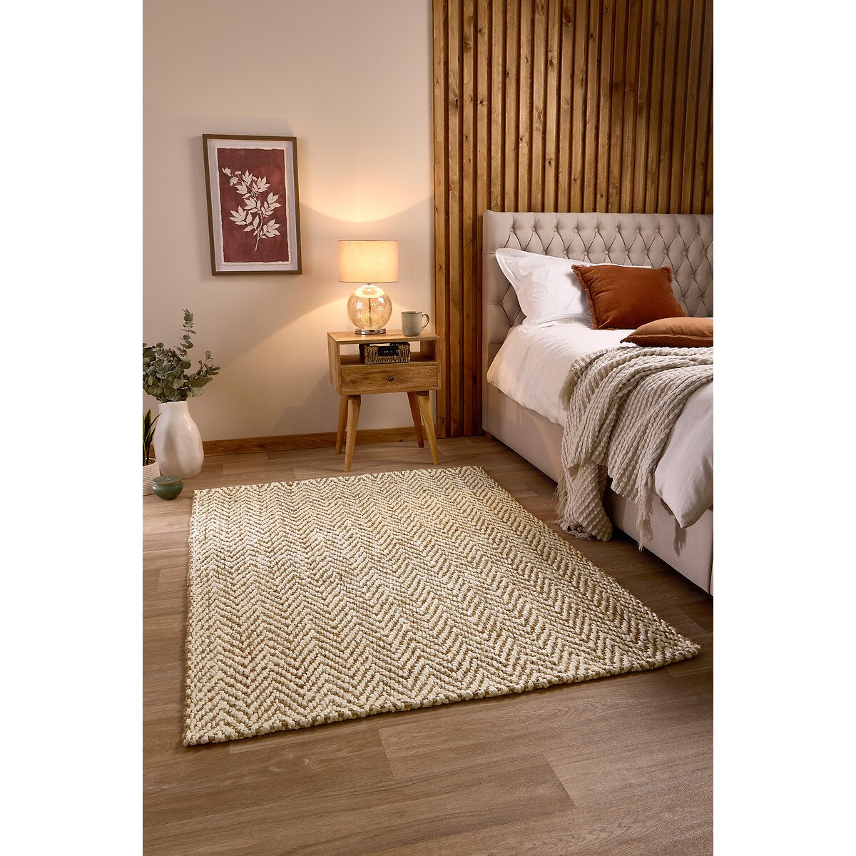 Herringbone Handwoven Jute Rug natural, SO'HOME
