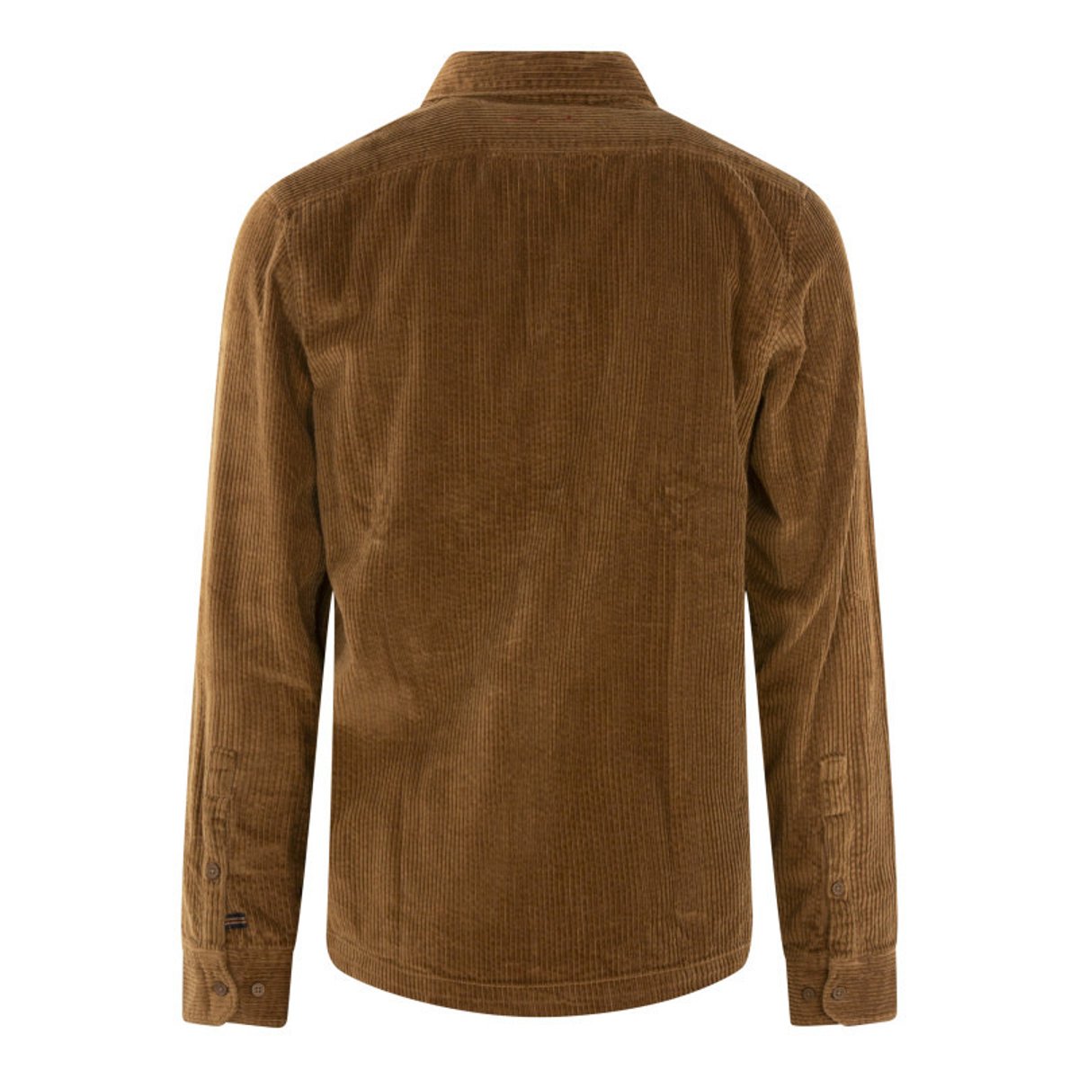 Chemise en coton camel unie coupe regular fit avec un col à revers camel, TEDDY SMITH