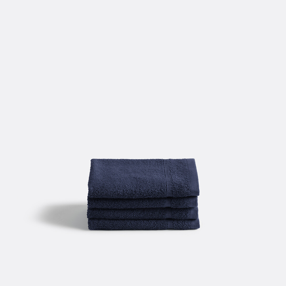 Lote de 4 toallas de invitado de rizo 600 g/m², Zavara azul marino, LA REDOUTE INTERIEURS
