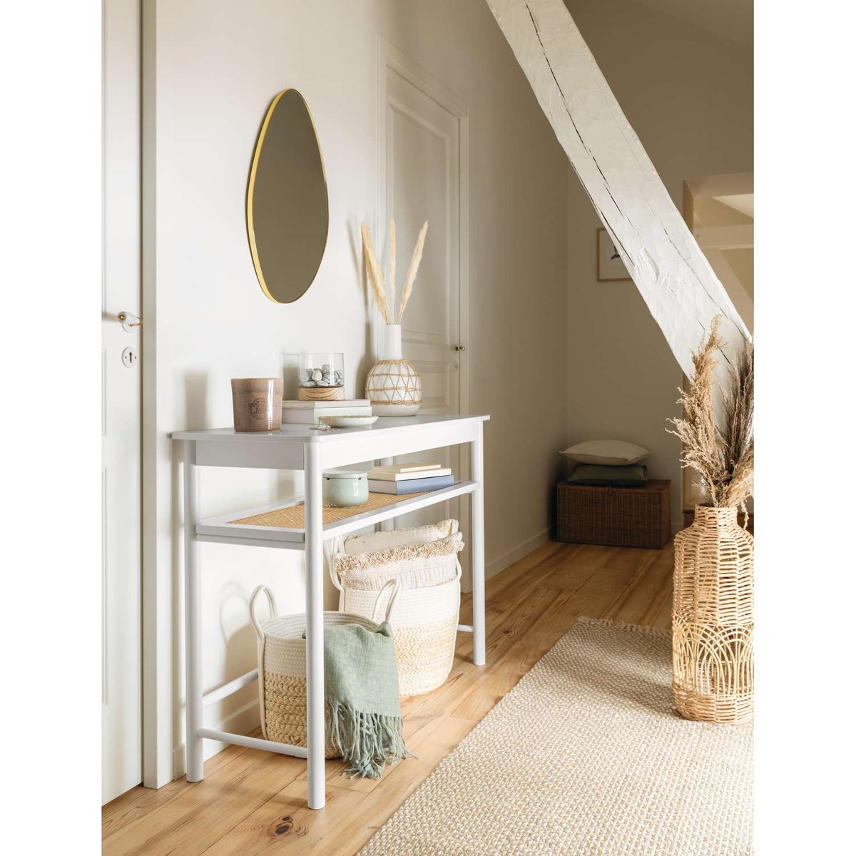 Miroir mural forme organique ROMAN or, ATMOSPHERA