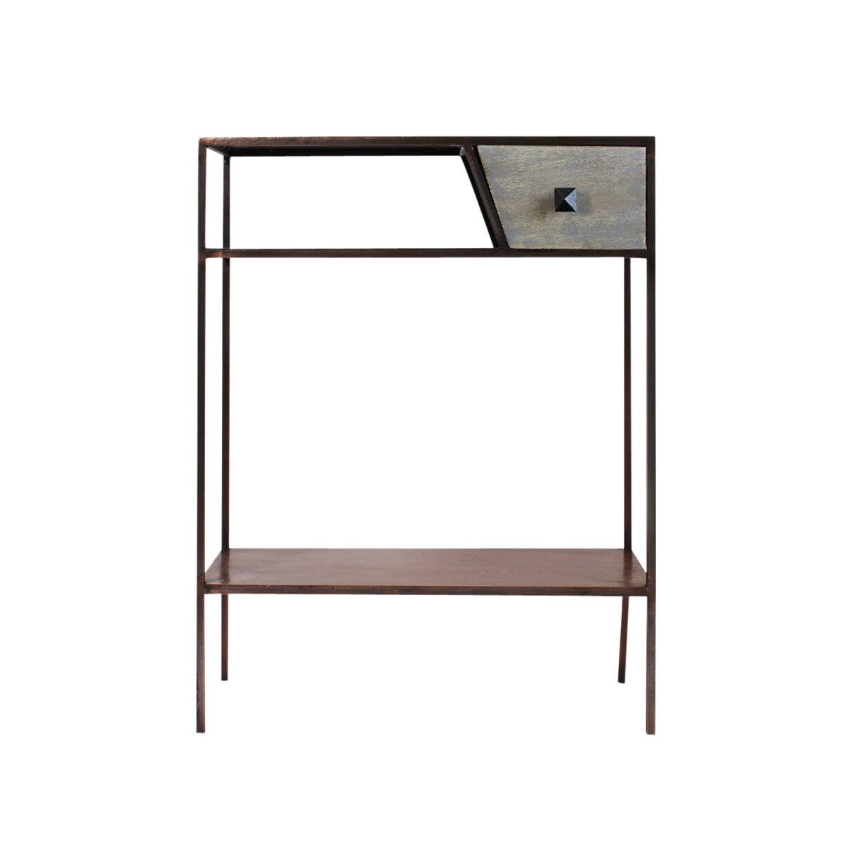 Console en métal rectangle LIMA orange, MADE IN MEUBLES 
