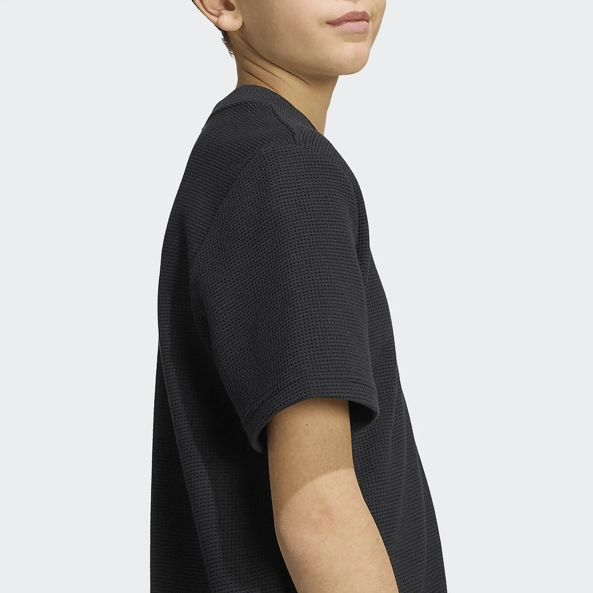 T-shirt manches courtes, en maille gaufrée noir, adidas Originals