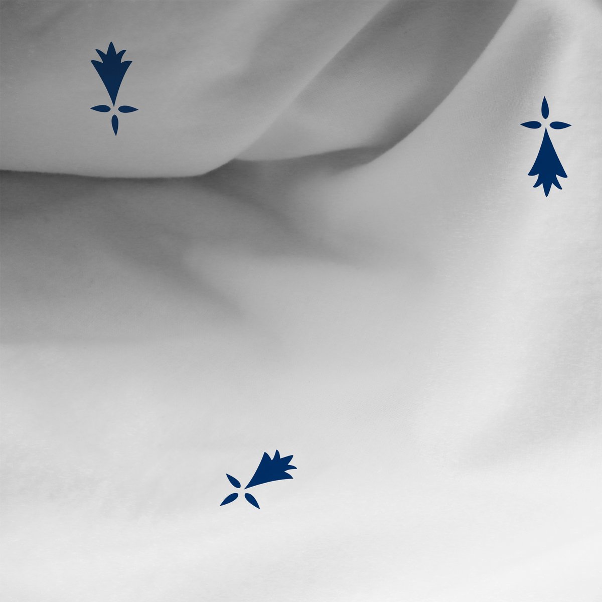 Drap-housse imprimé 100% coton, Bretagne BREIZH blanc, MATT ET ROSE
