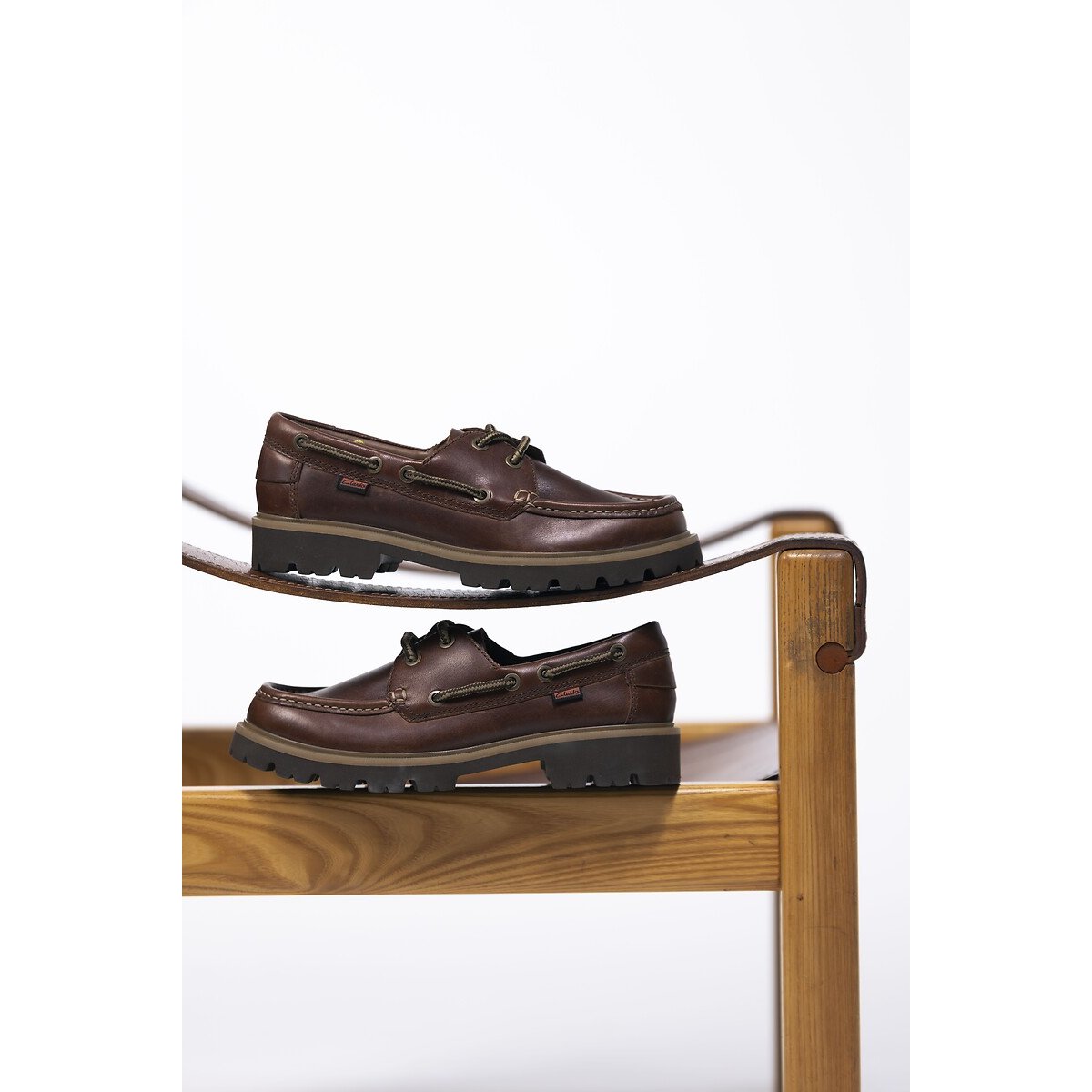 Leren bootschoenen Cleyhill Boat kastanje, CLARKS